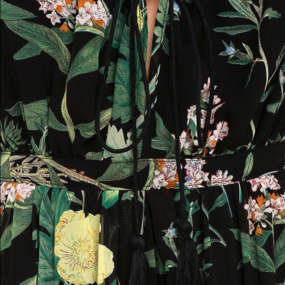 Lulus Leaf Your Mark Black Floral Print Maxi Dress - Picture 6 of 9